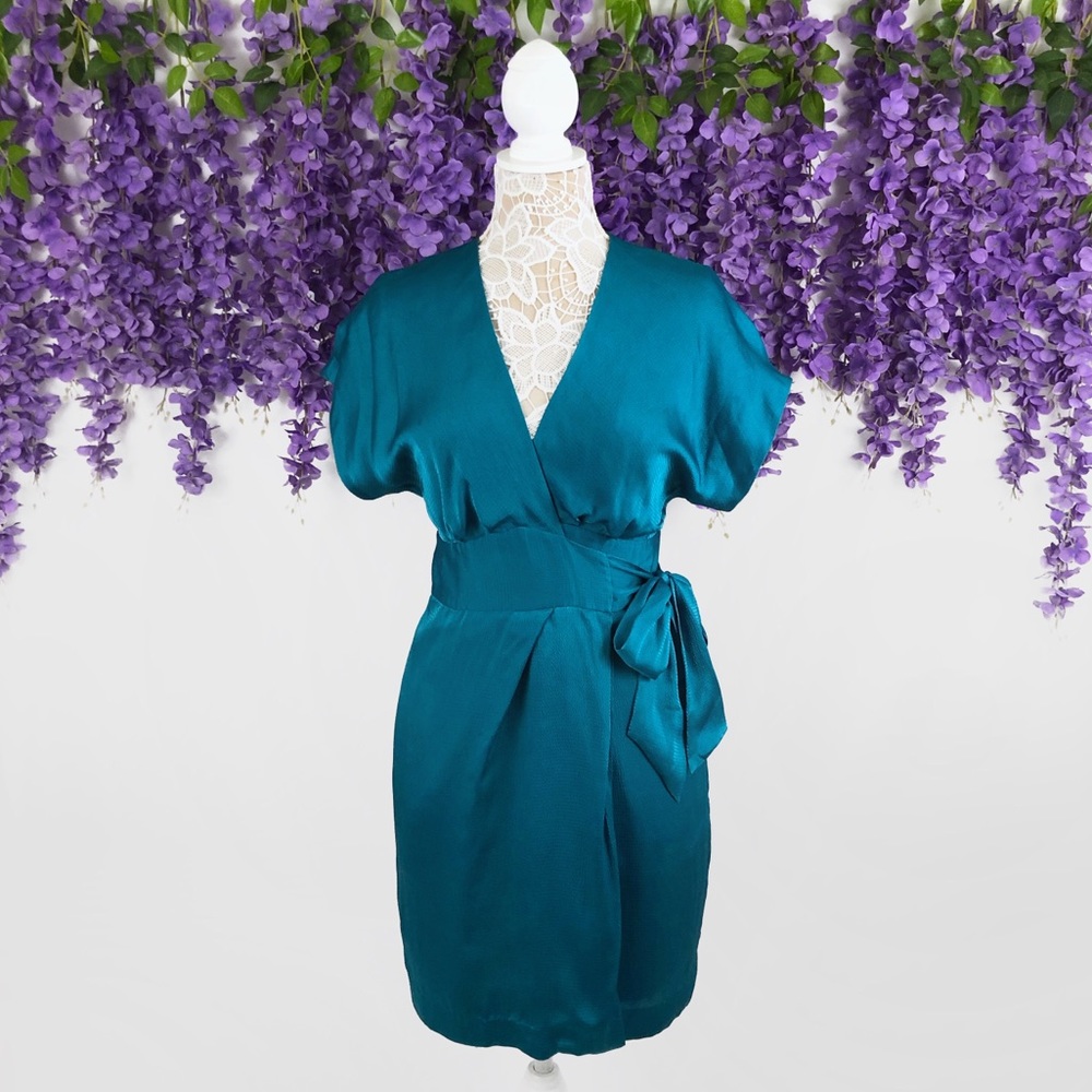 Diane Von Furstenberg Teal Kimoni Mini Dress